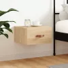  sonoma tölgy színű falra szerelhető éjjeliszekrény 35x35x20 cm
