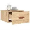  sonoma tölgy színű falra szerelhető éjjeliszekrény 35x35x20 cm
