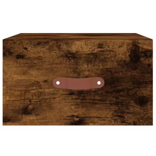  füstös tölgy színű falra szerelhető éjjeliszekrény 35x35x20 cm