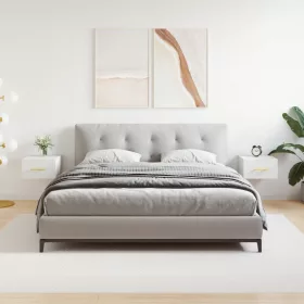  2 db fehér falra szerelhető éjjeliszekrény 35x35x20 cm