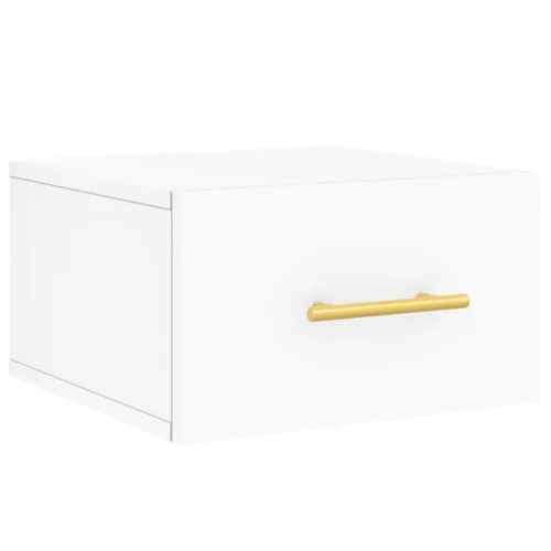  2 db fehér falra szerelhető éjjeliszekrény 35x35x20 cm