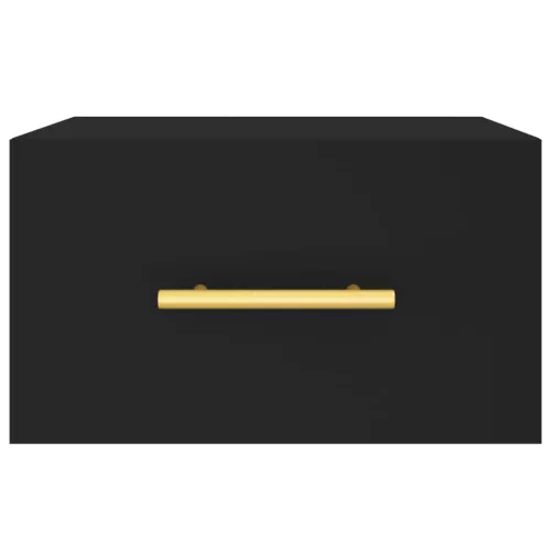  fekete falra szerelhető éjjeliszekrény 35x35x20 cm