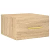  sonoma tölgy színű falra szerelhető éjjeliszekrény 35x35x20 cm