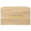  sonoma tölgy színű falra szerelhető éjjeliszekrény 35x35x20 cm