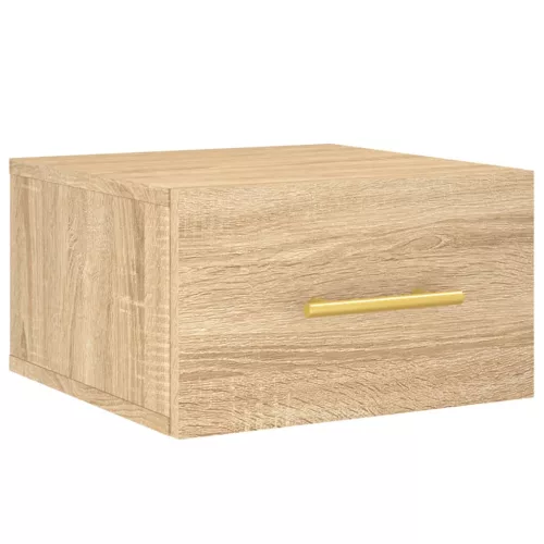  2 db sonoma tölgy falra szerelhető éjjeliszekrény 35x35x20 cm