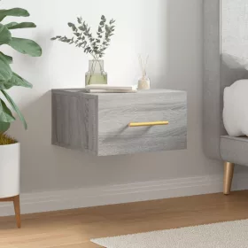    szürke sonoma falra szerelhető éjjeliszekrény 35x35x20 cm