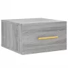  szürke sonoma falra szerelhető éjjeliszekrény 35x35x20 cm