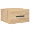  sonoma tölgy színű falra szerelhető éjjeliszekrény 35x35x20 cm