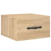  2 db sonoma tölgy falra szerelhető éjjeliszekrény 35x35x20 cm
