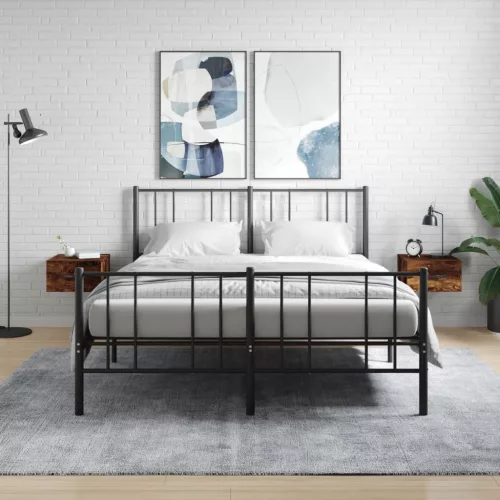  2 db füstös tölgy színű fali éjjeliszekrény 35 x 35 x 20 cm