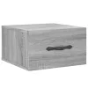  szürke sonoma falra szerelhető éjjeliszekrény 35x35x20 cm