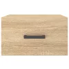  2 db sonoma tölgy falra szerelhető éjjeliszekrény 35x35x20 cm