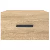  2 db sonoma tölgy falra szerelhető éjjeliszekrény 35x35x20 cm
