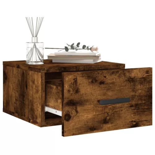  2 db füstös tölgy színű fali éjjeliszekrény 35 x 35 x 20 cm