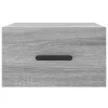  szürke sonoma falra szerelhető éjjeliszekrény 35x35x20 cm