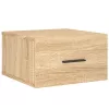  2 db sonoma tölgy falra szerelhető éjjeliszekrény 35x35x20 cm