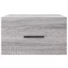  szürke sonoma falra szerelhető éjjeliszekrény 35x35x20 cm