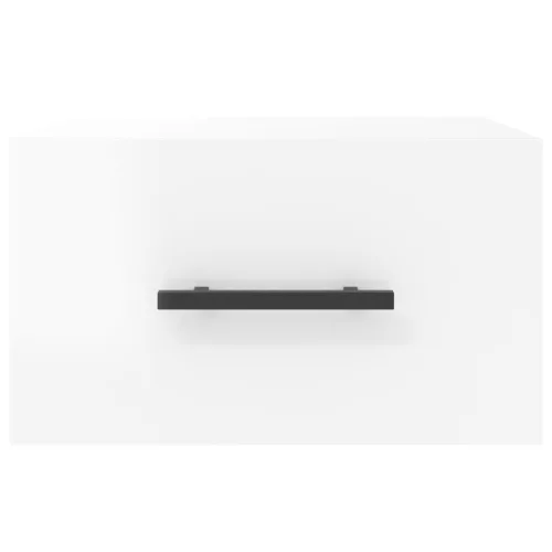  2 db magasfényű fehér fali éjjeliszekrény 35x35x20 cm