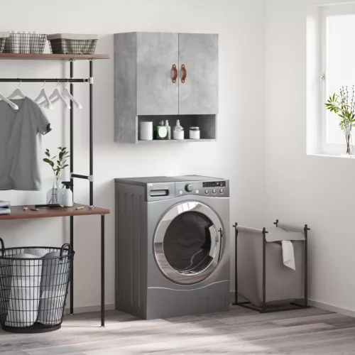  betonszürke szerelt fa faliszekrény 60 x 31 x 70 cm