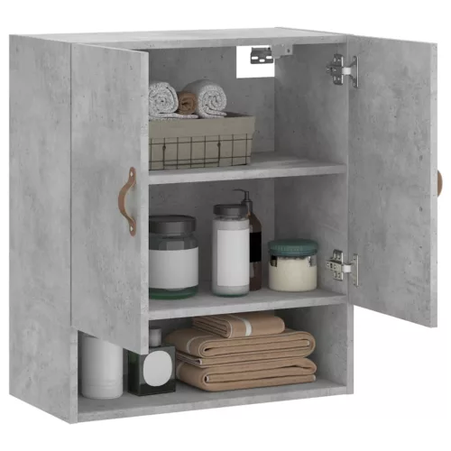  betonszürke szerelt fa faliszekrény 60 x 31 x 70 cm