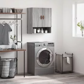    szürke sonoma színű szerelt fa faliszekrény 60 x 31 x 70 cm