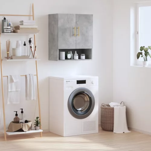  betonszürke szerelt fa faliszekrény 60 x 31 x 70 cm