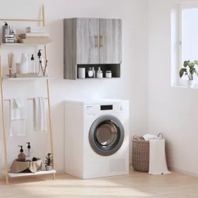    szürke sonoma színű szerelt fa faliszekrény 60 x 31 x 70 cm