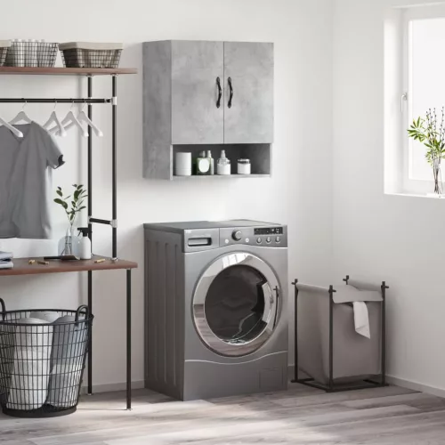  betonszürke szerelt fa faliszekrény 60 x 31 x 70 cm