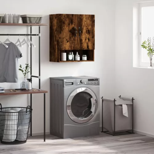  füstös tölgy színű szerelt fa fali szekrény 60 x 31 x 70 cm