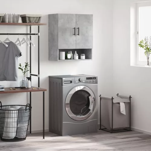  betonszürke szerelt fa faliszekrény 60 x 31 x 70 cm