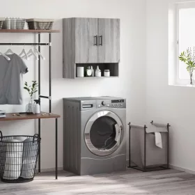    szürke sonoma színű szerelt fa faliszekrény 60 x 31 x 70 cm