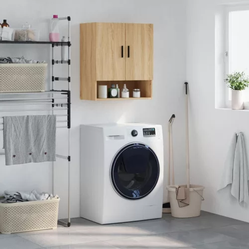  sonoma tölgy színű szerelt fa faliszekrény 60 x 31 x 70 cm