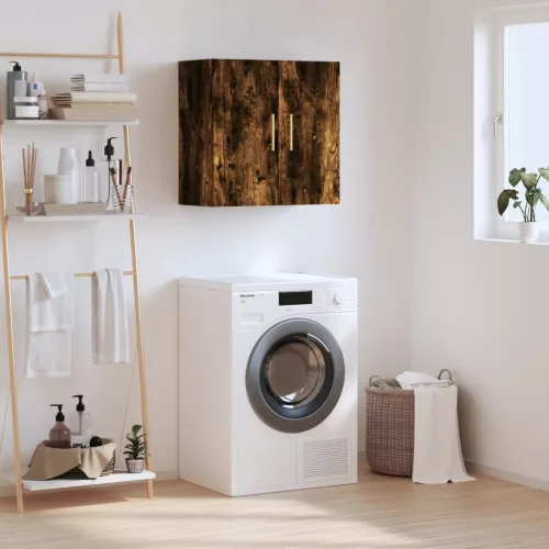  füstös tölgy színű szerelt fa faliszekrény 60 x 31 x 60 cm