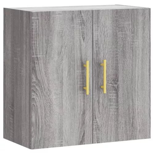  szürke sonoma színű szerelt fa faliszekrény 60 x 31 x 60 cm