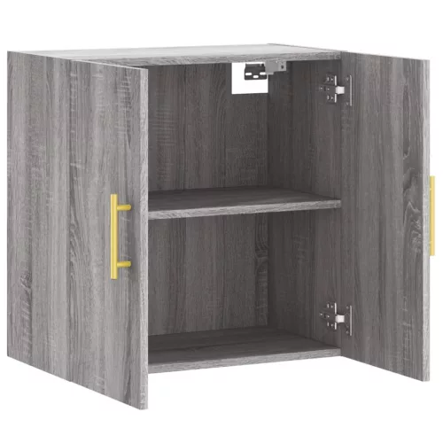  szürke sonoma színű szerelt fa faliszekrény 60 x 31 x 60 cm