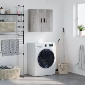    szürke sonoma színű szerelt fa faliszekrény 60 x 31 x 60 cm