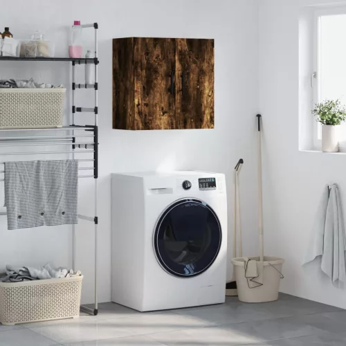  füstös tölgy színű szerelt fa faliszekrény 60 x 31 x 60 cm