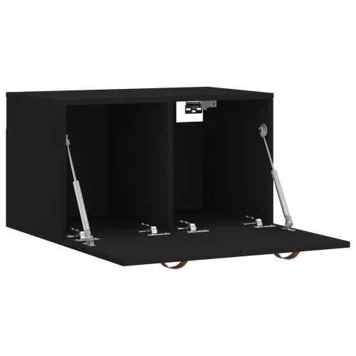  fekete szerelt fa faliszekrény 60 x 36,5 x 35 cm