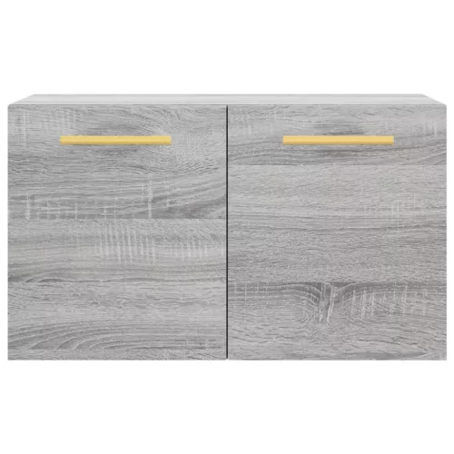  szürke sonoma színű szerelt fa faliszekrény 60 x 36,5 x 35 cm