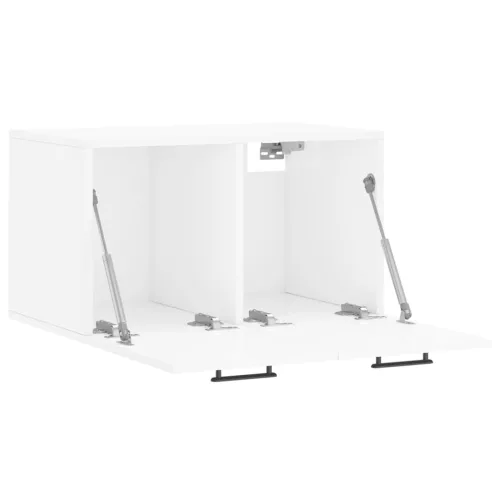  magasfényű fehér szerelt fa faliszekrény 60 x 36,5 x 35 cm