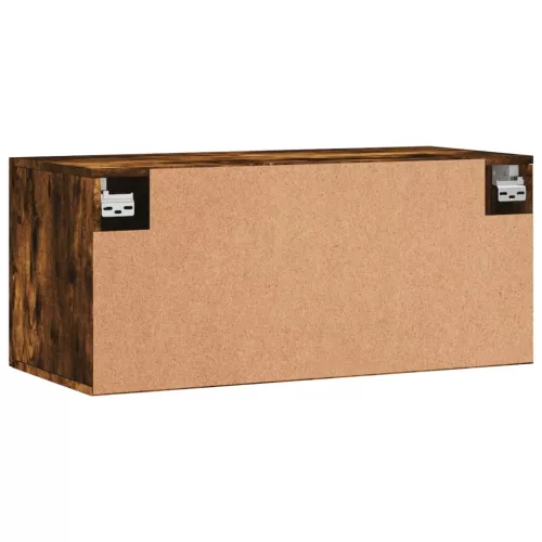  füstös tölgy színű szerelt fa faliszekrény 80 x 36,5 x 35 cm