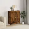  füstös tölgy színű szerelt fa tálalószekrény 69,5 x 34 x 90 cm