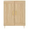 sonoma tölgy színű szerelt fa tálalószekrény 69,5 x 34 x 90 cm