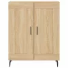  sonoma tölgy színű szerelt fa tálalószekrény 69,5 x 34 x 90 cm