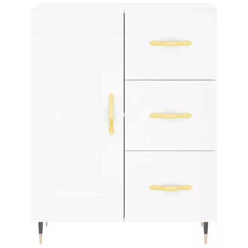  fehér szerelt fa tálalószekrény 69,5 x 34 x 90 cm