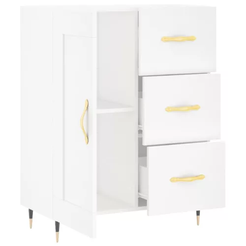  fehér szerelt fa tálalószekrény 69,5 x 34 x 90 cm