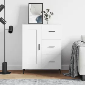  fehér szerelt fa tálalószekrény 69,5 x 34 x 90 cm