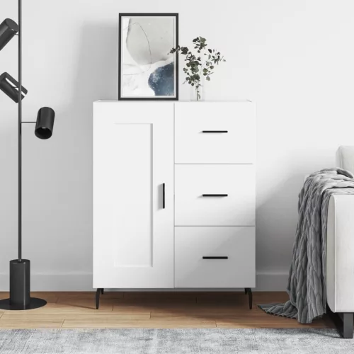  fehér szerelt fa tálalószekrény 69,5 x 34 x 90 cm