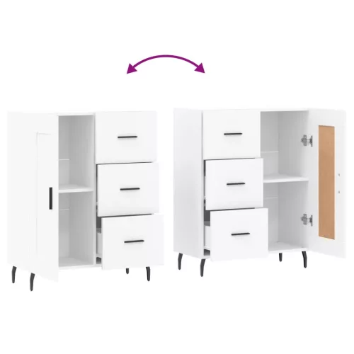  fehér szerelt fa tálalószekrény 69,5 x 34 x 90 cm