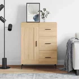    sonoma tölgy színű szerelt fa tálalószekrény 69,5 x 34 x 90 cm